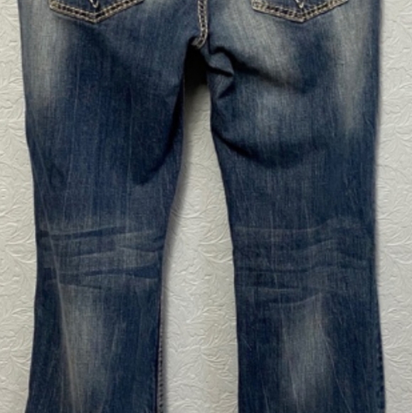 Vigoss Distressed Bootcut Jeans Flap Pocket A72 - Picture 2 of 9